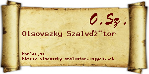 Olsovszky Szalvátor névjegykártya